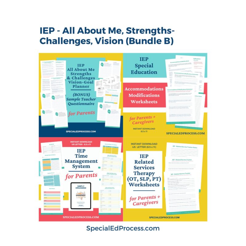 IEP All About Me - Time Management (Bundle B)