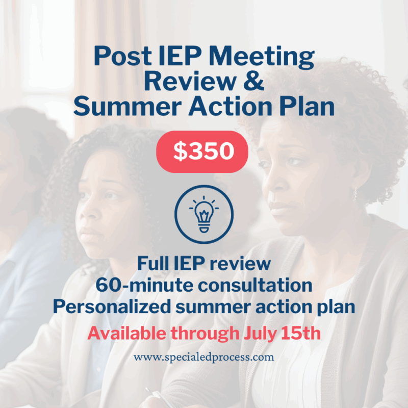 Post-IEP Meeting Review & Summer Action Plan