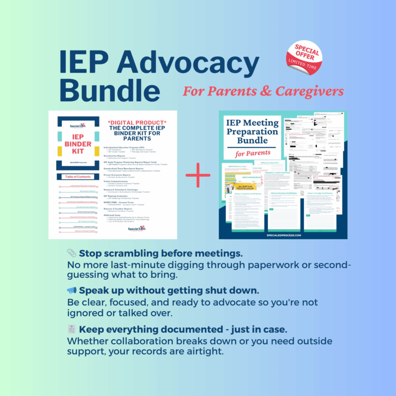 Special Education IEP Advocacy Bundle | Binder Kit + Meeting Tools