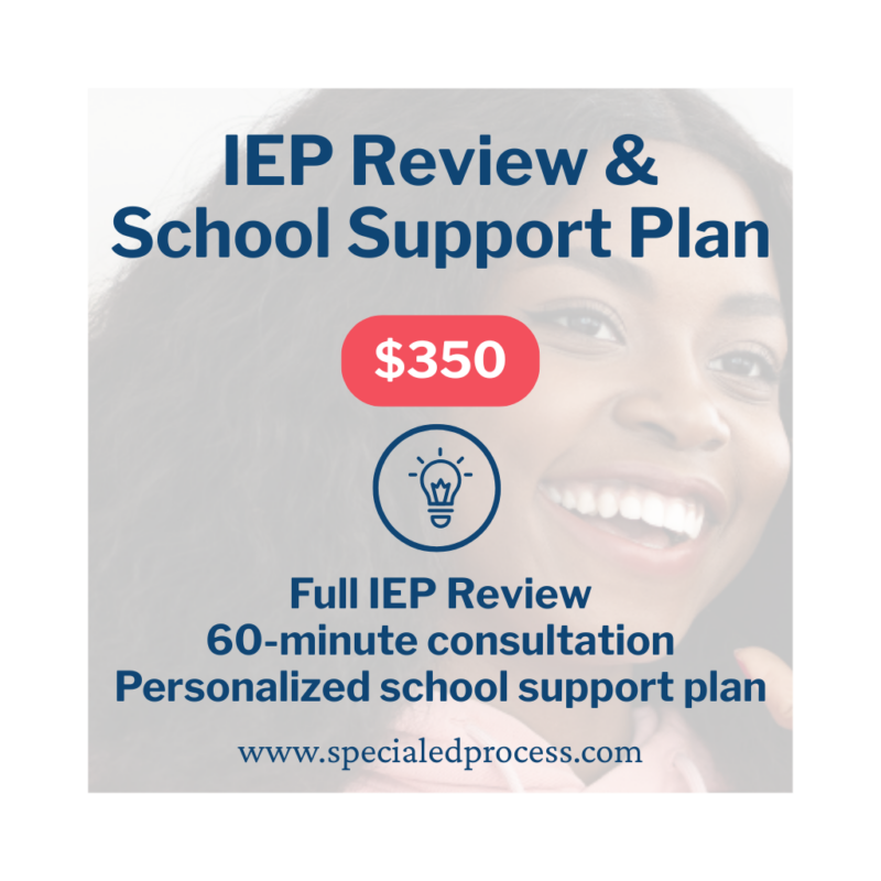 IEP Review & School Support Plan